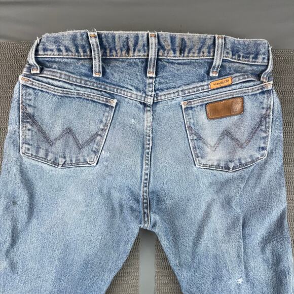 Wrangler FR13MWZ Flame Resistant Jeans 34x36 Light Wash Workwear HRC2 Distressed - Picture 6 of 12